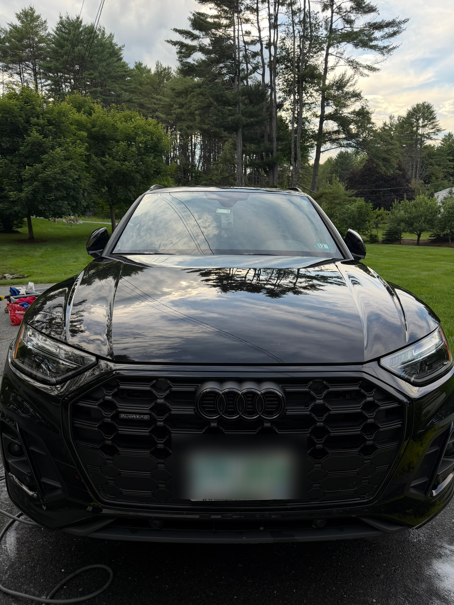 Black Audi Q5 exterior detail