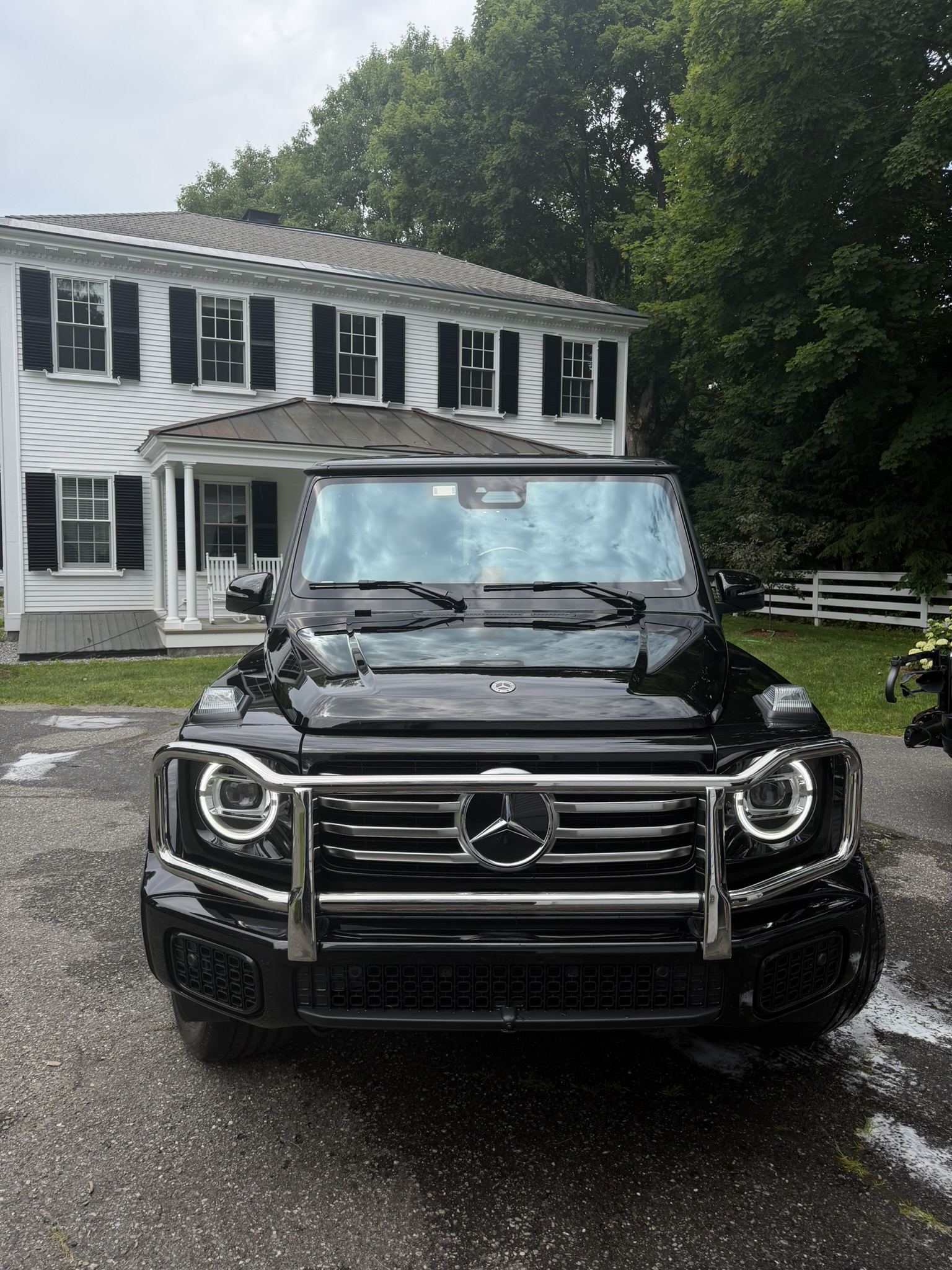 Black Mercedes G-Wagon exterior detail
